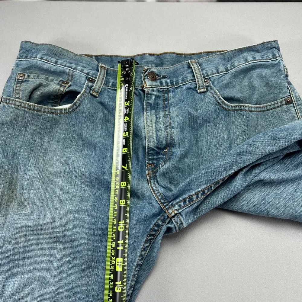 Levis Relaxed Straight Jeans Mens 34x30 Blue Denim Cotton Mid Rise Medium Wash